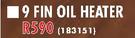 Goldair 1500W 9 Fin Oil Heater