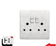 CBI White Single Socket-4x4