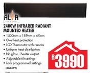 Alva 2400W Infrared Radiant Mounted Heater