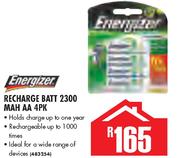 Energizer Recharge Batt 2300 Mah AA 4 Pack