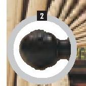 2.5m Colonial Half Round PVC ROD Finial