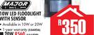 Major 10W LED Floodlight With Sensor