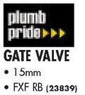 Plumb Pride 15mm Gate Valve FXF RB