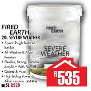 Fired Earth 20L Severe Weather