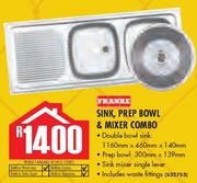 Franke Sink, Prep Bowl & Mixer Combo