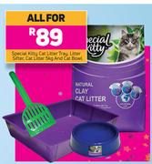 Special Kitty Cat Litter Tray, Litter Sifter, Cat Ltr 5Kg And Cat Bowl