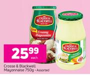 Crosse & Blackwell Mayonnaise Assorted-750g Each