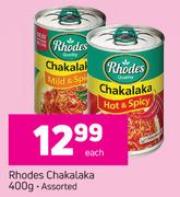 Rhodes Chakalaka Assorted-400g Each