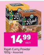 Rajah Curry Powder Assorted-100g Each