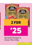 All Gold Tomato & Onion Mix-For 2 x 410g