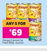 Pamper Canned Cat Food Assorted-For Any 5 x 385g
