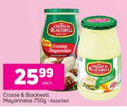 Crosse & Blackwell Mayonnaise Assorted-750g Each