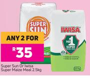 Super Sun Or Iwisa Super Maize Meal-For Any 2 x 2.5Kg