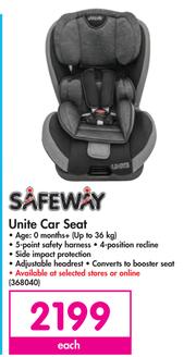 Safeway unite hot sale car seat