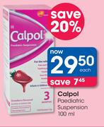 Calpol Paediatric Suspension-100ml Each