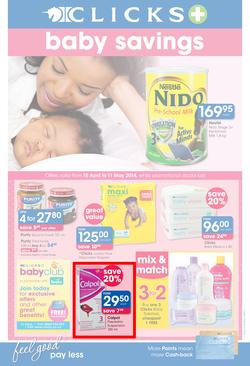 Clicks : Baby Savings (15 Apr - 11 May 2014), page 1