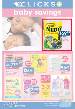 Clicks : Baby Savings (15 Apr - 11 May 2014), page 1
