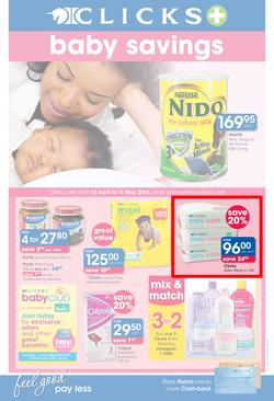 Clicks : Baby Savings (15 Apr - 11 May 2014), page 1
