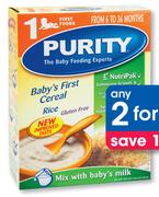 Purity Cereal Just Add Milk-2 x 450g