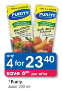 Purity Juice-4 x 200ml