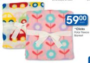 Clicks Polar Fleece Blanket-Each