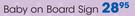 Clicks Baby On Board Sign
