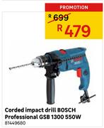Corded Impact Drill Bosch Professional GSB 1300 550W