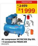 Air Compressor MCFRC109 2HP 50L + 5 Accessories Trade Air