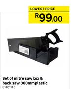 Set Of Mitre Saw Box & Back Saw 300mm Plastic