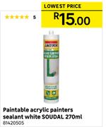 Paintable Acrylic Painters Sealant White Soudal-270ml