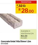 Concrete Lintel 1.2m-140 x 75mm