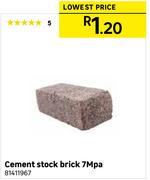 Cement Stock Brick 7 MPA