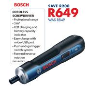 Bosch Cordless Screwdriver