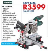Metabo 1500W Mitre Saw(KGS216M)