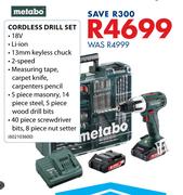 Metabo 18V Cordless Drill Set