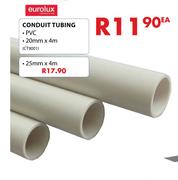 Eurolux Conduit Tubing PVC 20mm 2x 4m CT9001-Each