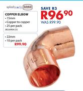 SplashWorks 15mm Copper Elbow BG5090A/25-25 Per Pack