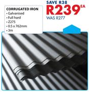Corrugated Iron 0.5 x 762mm-Each