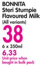 Bonnita Steri Stumpie Flavoured Milk(All Variants)-6x350ml