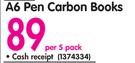 Croxley A6 Pen Carbon Books Cash Receipt-Per 5 Pack
