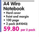 Croxley A4 Wiro Notebook-Per 2 Pack
