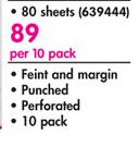 Aro A4 Exam Pad 80 Sheets-Per 10 Pack