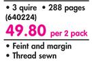 Croxley A4 Hard Cover Counter Book 3 Quire 288 Pages-Per 2 Pack