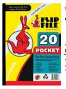 A4 Pocket File 20 Pocket-Each