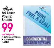A4 Laser Payslip Sheets-Per 100 Pack