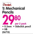 Pentel Mechanical HB Pencils-Per 2 Pack