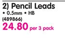 Pentel HP Pencil Leads-Per 3 Pack