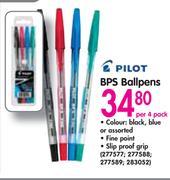 Pilot BPS Ballpens-Per 4 Pack