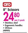 Aro 8" Scissors-Per 2 Pack