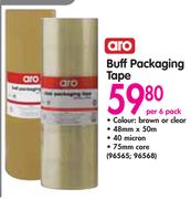 Aro Buff Packaging Tape-Per 6 Pack